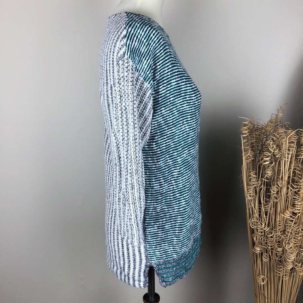 Style & Co Oversized Knit Sweater Blue White Small - Picture 6 of 9